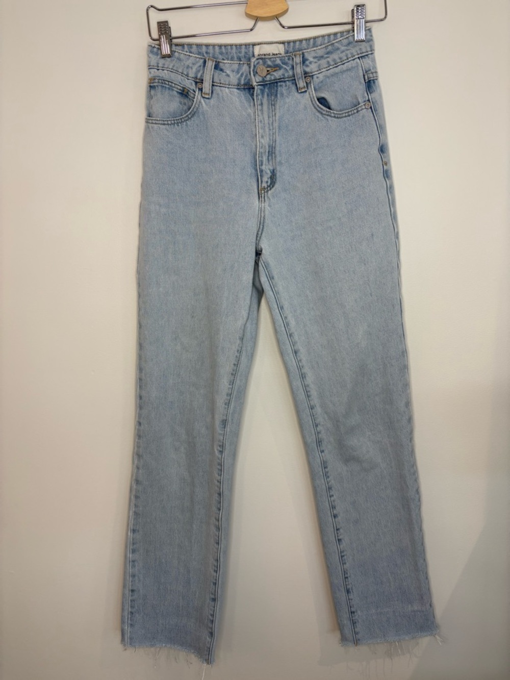 Abrand Light Blue High-Rise Straight Leg Jeans